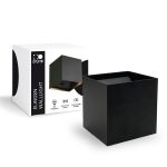 D'Lite Wall Light Elingen Aluminium Black Up & Down 2.9W 170lm - 830 Warm White | IP65 - Battery-Powered - Light Sensor