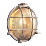 Nordlux Polperro Wall Light Glass Satin Nickel | 195mm - IP64 - Suitable for E27