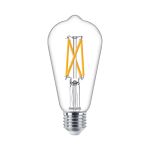 Philips MASTER Value LED Bulb E27 Edison Filament Clear 5.9W 806lm - 922-927 Dim to Warm | Best Colour Rendering - Replaces 60W