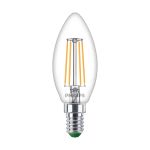 Philips Master Ultra Efficient LED E14 Candle Filament Clear 2.3W 485lm - 827 Extra Warm White | Replaces 40W