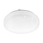 Eglo Wall and Ceiling Light Frania-S Steel White 10W 1100lm - 830 Warm White | IP20 