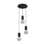 Eglo Pendant Pozueta Steel Black | IP20 - Suitable for 3x E27 