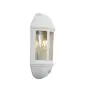 Ansell LED Wall Light Latina Half Lantern White - Suitable for E27 Up To 42W | IP65 - Motion and Light Sensor