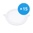 Multipack 15x LED Downlight UltraSlim 15W 1200lm 110D - 840 Cool White | 190mm - Cutout 175mm